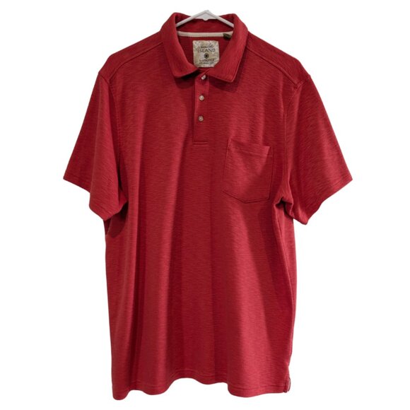 Tasso Elba Island Men's Polo Shirt Red, Size XL, Textured, UPF Protection - Picture 1 of 15